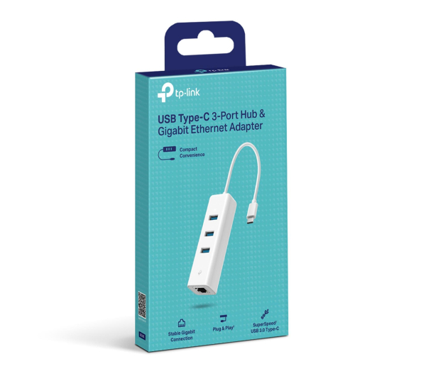 TP-LINK UE330 (10/100/1000Mbit) USB 3.0 Typ C + HUB 3x USB 3.0 - 1315317 - zdjęcie 3